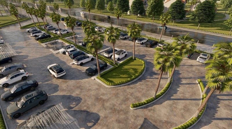 Bãi Đỗ Xe Rộng Rãi